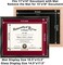 11x14 Diploma Frame with Red over Gold Mat or Display 15x18 Certificate without Mat,Solid Wood & UV Protection Acrylic,Glossy Black Finish with Gold Trim